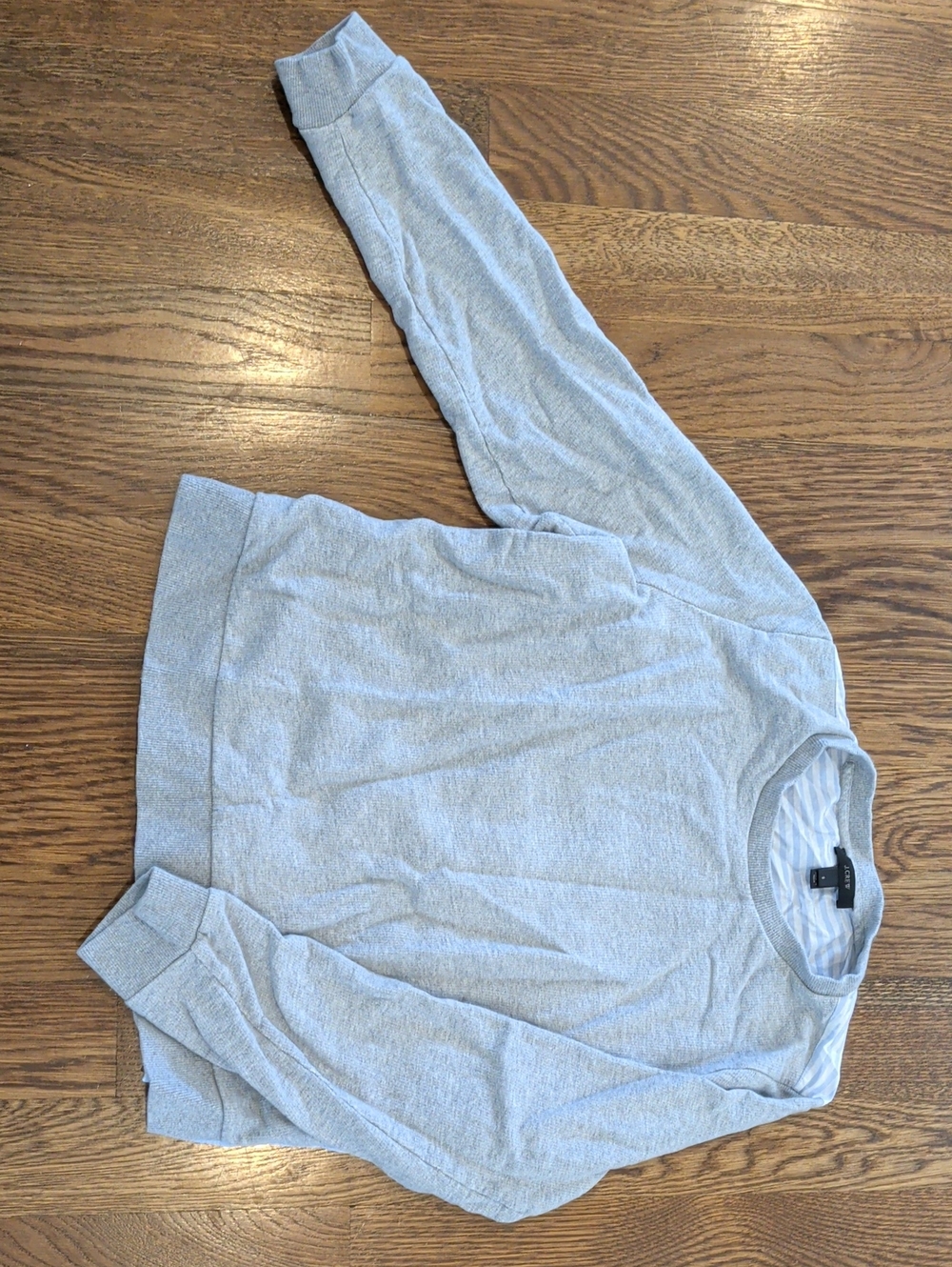 J. Crew Light Gray Crewneck Sweater